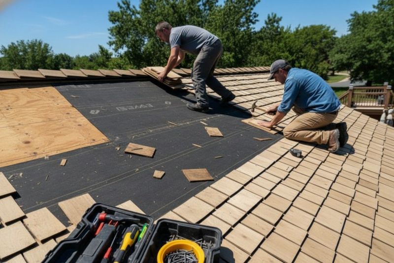 Local Cedar Shake Roof Repair pros at work